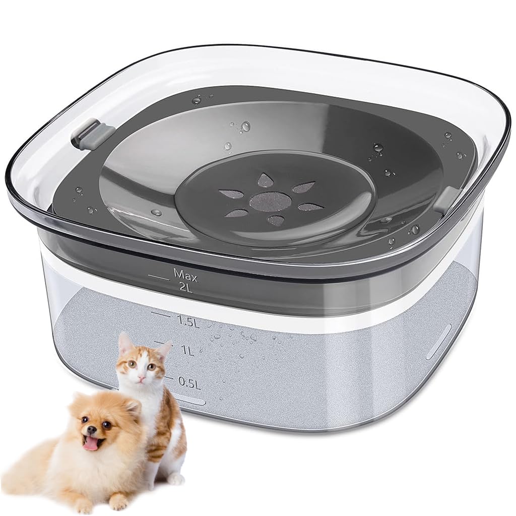 Qpets Dog Water Bowl 2L No Spill Dog Water Bowl PP Large Capacity Water Bowl Water Dispenser for Dog Sanitary Water Bowl Drinking Bowl for Dog Cat Qpets Dog Water Bowl 2L No Spill Dog Water Bowl PP Large Capacity Water Bowl Water Dispenser for Dog Sanitary Water Bowl Drinking Bowl for Dog Cat